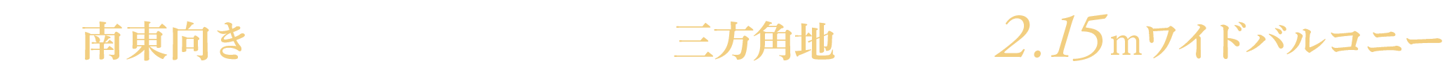 全戸南東向き ｜ 車の出し入れ三方角地 ｜ 奥行最大約2.15ｍワイドバルコニー